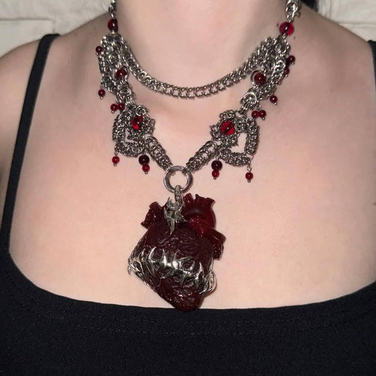vampire heart necklace